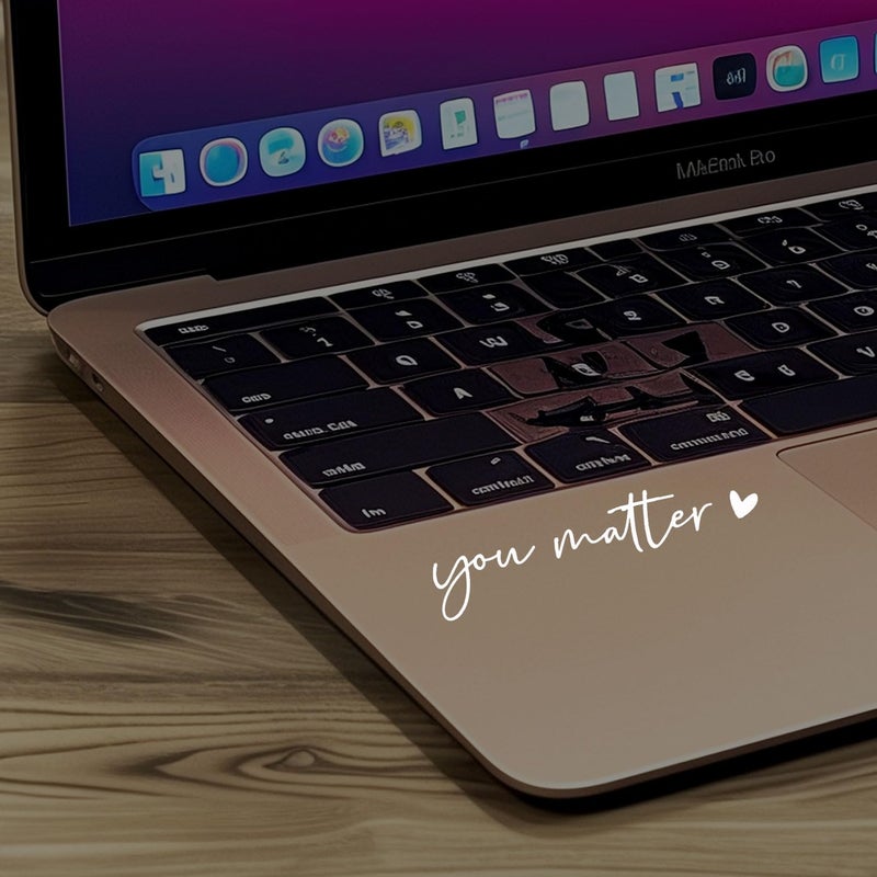 WCDHOR 2 x You Matter Rearview Mirror Decal Water Bottle Stickers Affirmation Reminder Sticker Laptop Bumper Sticker Tumbler Vinyl Sticker Car Mirror Decal New Car Decor(You Matter, White) - Image 2